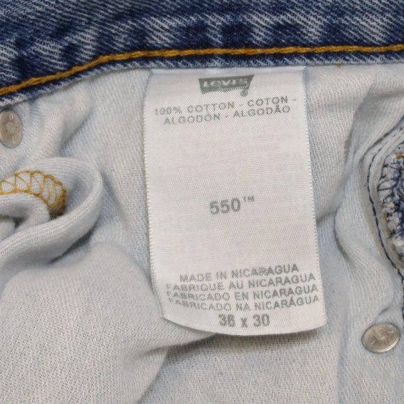 Levi's 550 Relaxed Fit Vintage Jeans 36x28 Red Tag Top Button #4460 EUC - Picture 6 of 7